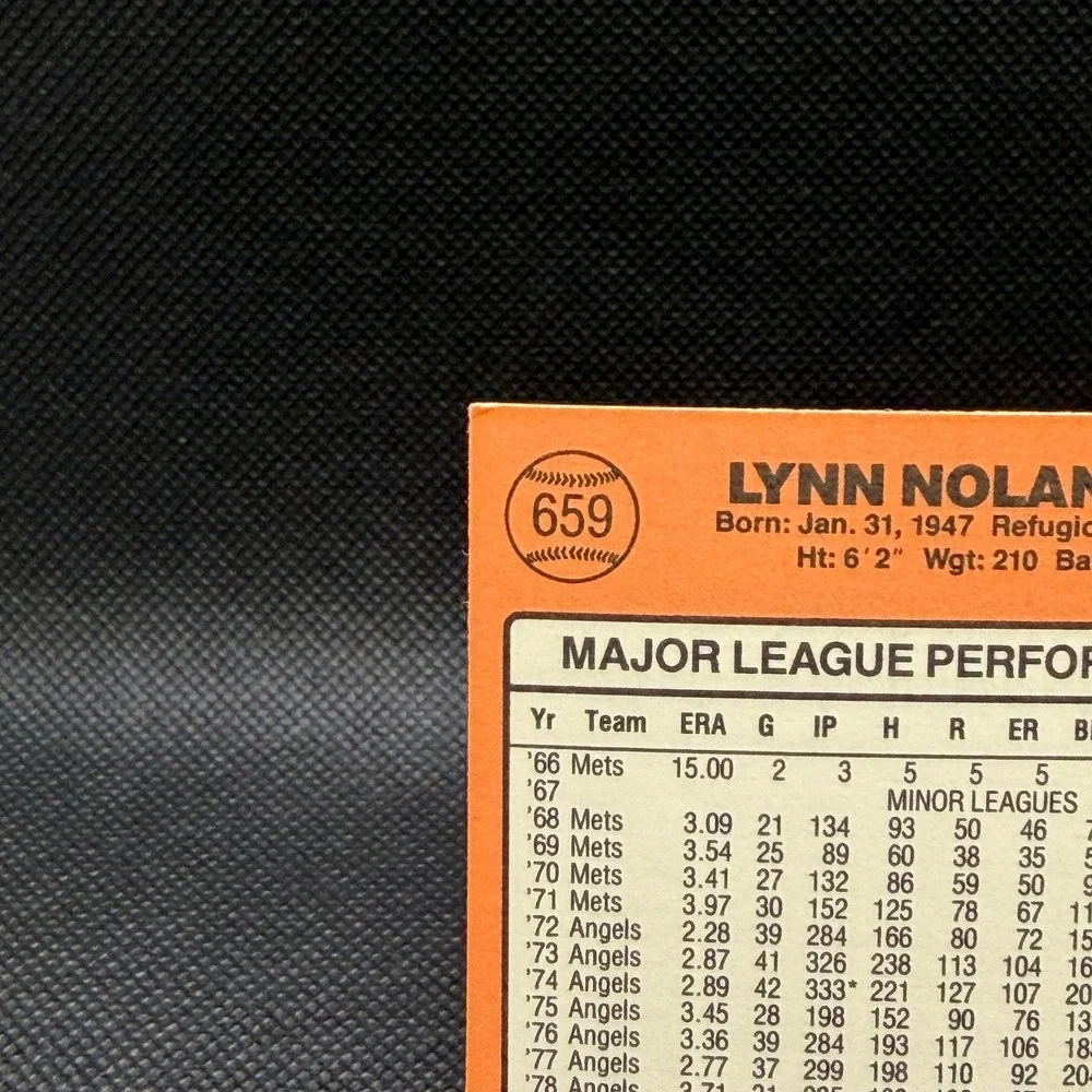 Nolan Ryan 1990 Donruss King‎ of Kings #665 Rangers Wrong Back NM